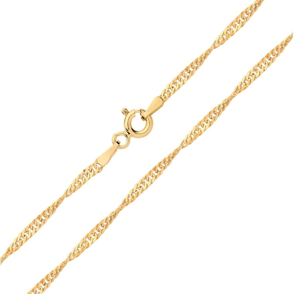 Beautiful 9k Gold Women Singapore Chain - 20 inch*2mm