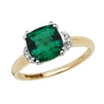 thumbnail image 1 of Beautiful 9k Gold Women Solitaire Ring with Cultured Emerald, Cultured Sapphire, 1 of 1
