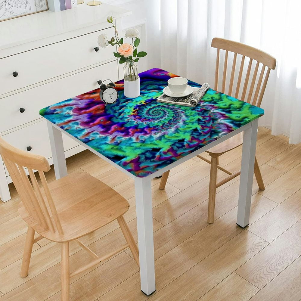 Beautiful Abstract Fractal Square Tablecloth Spill Proof Washable