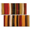 thumbnail image 1 of Beautiful Abstract Red, Gold and Brown Striped Layers by Carmen Guedez; Two 18x8in Paper Posters, 1 of 1