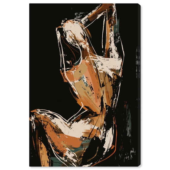 Beautiful Abstraction Brown Earthy Abstract Canvas Wall Art by Art Remedy, Gallery Wrapped, 16"x24"