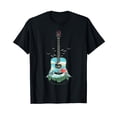 thumbnail image 1 of Beautiful Acoustic Guitar Mountains Forest & Nature Graphic Black T-Shirt Gift, 1 of 5