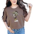 thumbnail image 1 of Beautiful African Woman Art T-Shirt, Afrocentric Fashion Tee, Vibrant Artwork Shirt, Ethnic Style Apparel, Unique Artistic Gift Idea, Espresso Comfort Colors T-Shirt, Small, 1 of 1