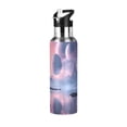thumbnail image 1 of Water Bottles 20oz Straw Lid Wide Mouth Stainless Steel for School Sport Travel Beautiful Alien Landscape, 1 of 9