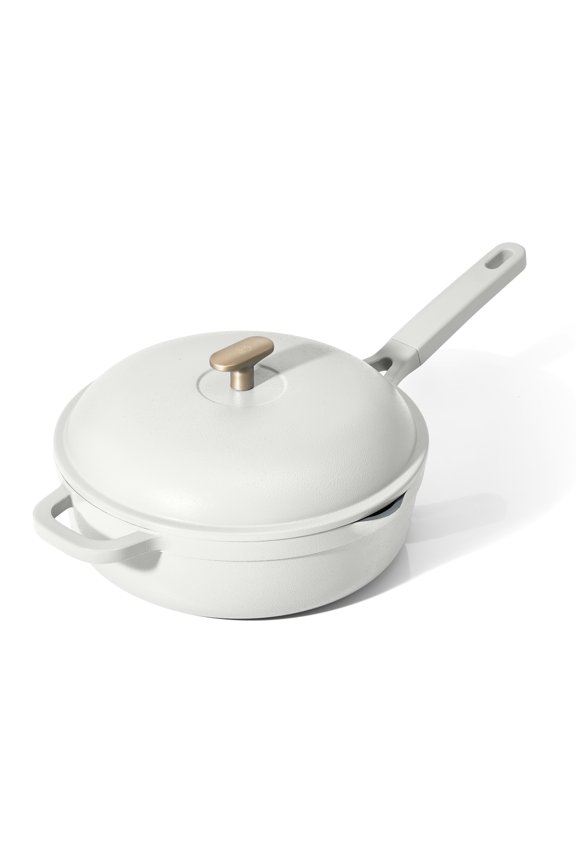 All-in-One 4 QT Hero Pan with Steam Insert, 3 Pc Set, White Icing by Drew Barrymore