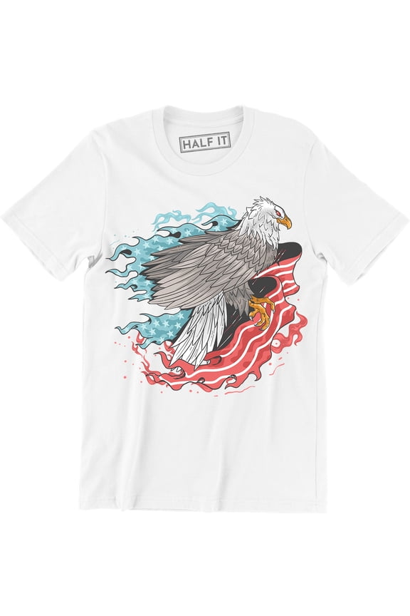 Beautiful American Bald Eagle With Red Eyes - Independence Men's T-Shirt