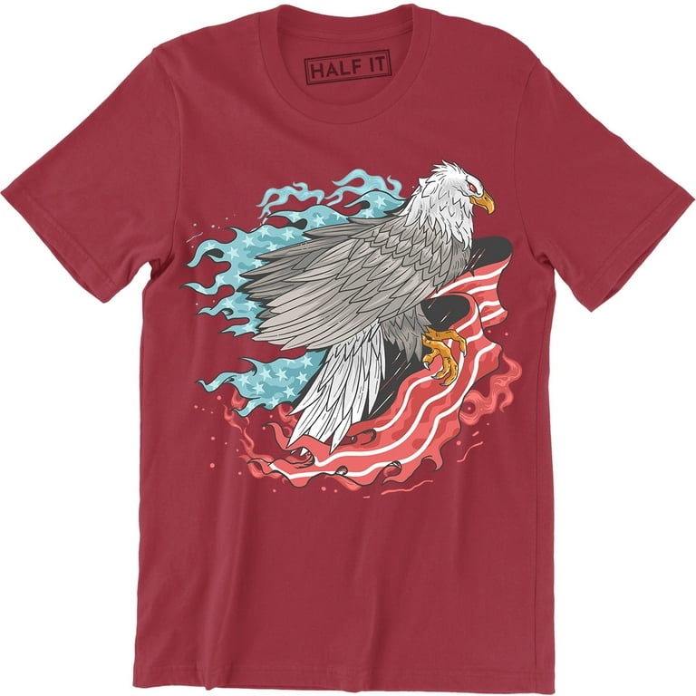 Beautiful American Bald Eagle With Red Eyes - Independence Men's T-Shirt