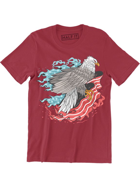 Beautiful American Bald Eagle With Red Eyes - Independence Men's T-Shirt