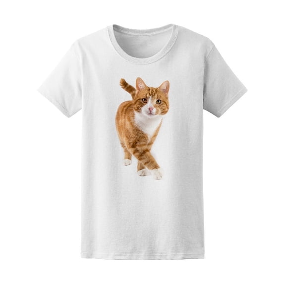 Beautiful And Classy Red Cat Tee Women's -Image by Shutterstock