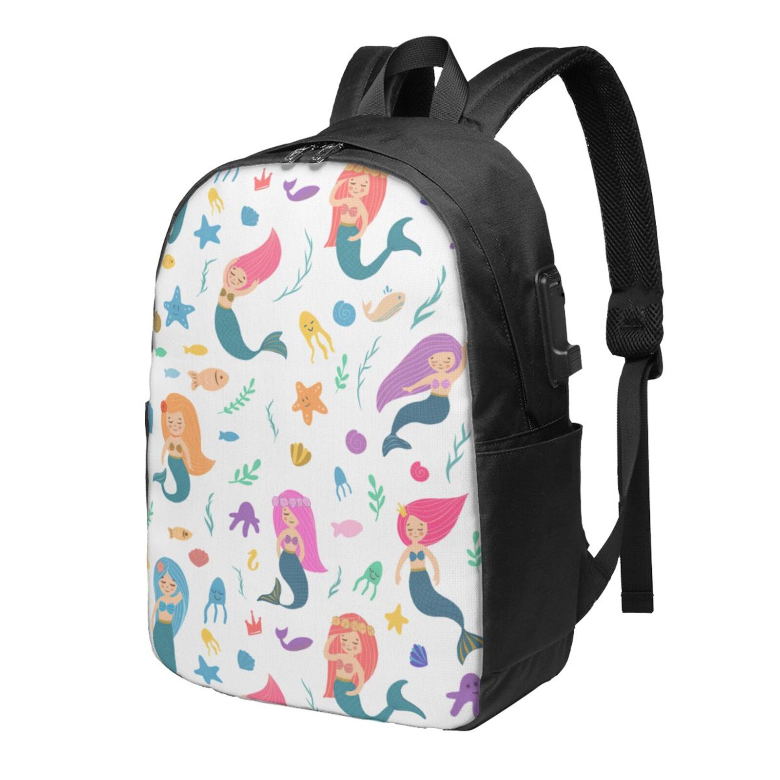 Beautiful And Cute Mermaids Backpack Lightweight Laptop Backpack Daypack for Travel School Women