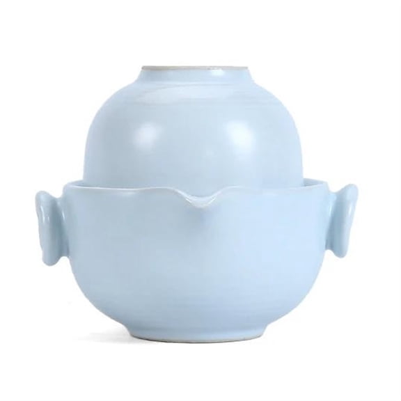 Beautiful And Easy Teapot Kettle Kung Fu Teaset Ceramic Portable Travel Tea Set Include 1 Pot 1 Cup Fast Passenger Cup Gaiwan