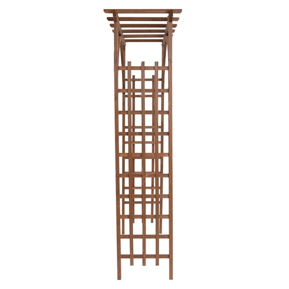 Beautiful And Practical Garden Arch Dark Brown