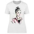 thumbnail image 1 of Beautiful And Young Woman Sketch T-Shirt Women -Image by Shutterstock, Female x-Large, 1 of 2