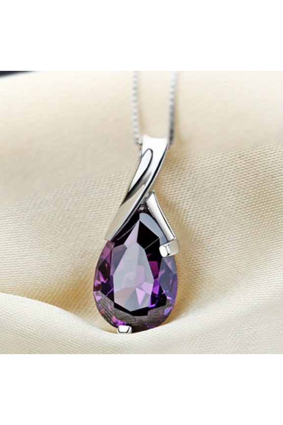 Beautiful Angel Tears Pendant, Women's Amethyst Necklace Pendant, Best Birthday Gift for Girlfriend and Family, Holiday Party Gift, Halloween, Christmas, New Year Gift,1pc Angel's Tears