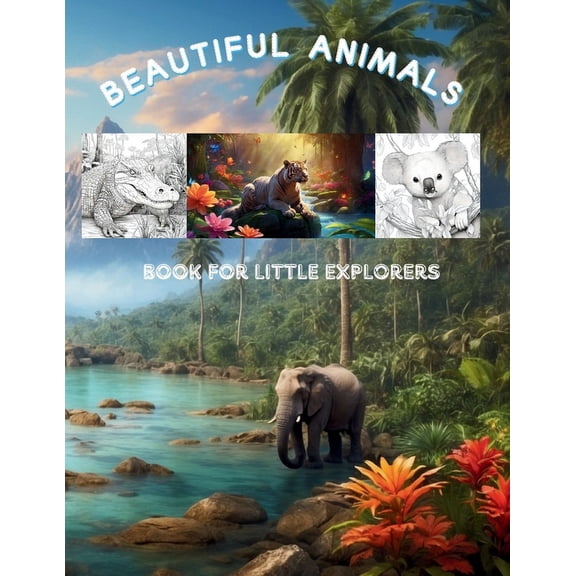 Beautiful Animals Book for Little Explorers: a book containing 50 amazing cute and adorable coloring animals from forest, (Paperback)