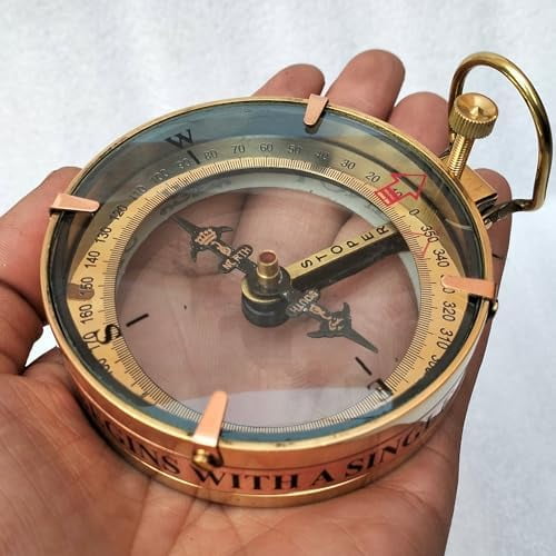This Beautiful Antique Brass Compass 3" Antique Brass Pocket Compass - Spencer London 1905 Viking & Nautical Magnification Spencer Marine Spencer Compass Gift Item