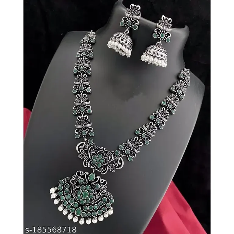 Oxidized antique jewellery discount