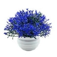 thumbnail image 1 of Beautiful Artificial Flowers, Dienrx Artificial Potted Plants Plastic Greenery in Pots Small Faux Topiary Shrubs for Centerpiece Desk Room House Decor Decoration, 1 of 5