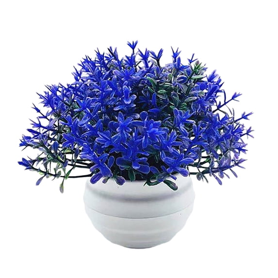Beautiful Artificial Flowers, Dienrx Artificial Potted Plants Plastic Greenery in Pots Small Faux Topiary Shrubs for Centerpiece Desk Room House Decor Decoration