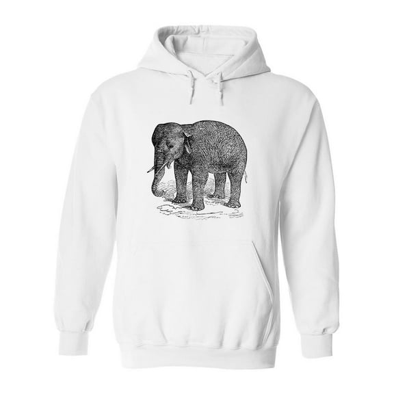 Beautiful Asian Elephant Hoodie Men -Image by Shutterstock, Male Small