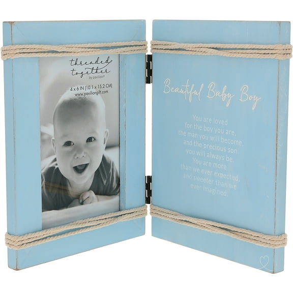 Beautiful Baby Boy - 4" x 6" Hinged Picture Frame