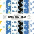 thumbnail image 1 of Beautiful Baby Boy Ideas Scrapbook Paper 8x8 Designer Baby Shower Scrapbook Paper Ideas for Decorative Art, DIY Projects, (Paperback), 1 of 1