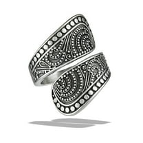 Beautiful Bali Style Spoon Ring High Polished Stainless Steel Band Gray Jewelry Female Male Size 10