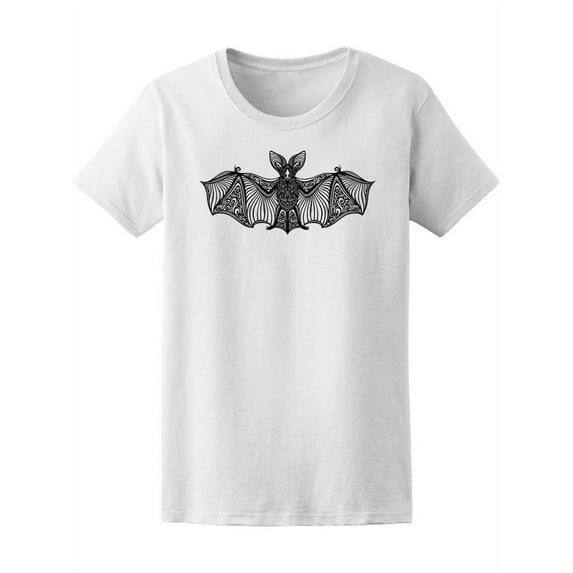Beautiful Bat Mandala T-Shirt Women -Image by Shutterstock, Female x-Large