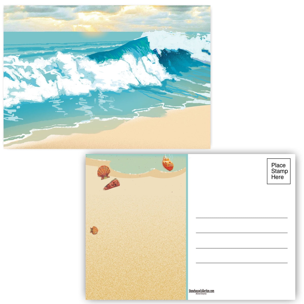 Beautiful Beach - Set of 40 - 4 x 6 Beach Postcards - 17084 - Walmart.com