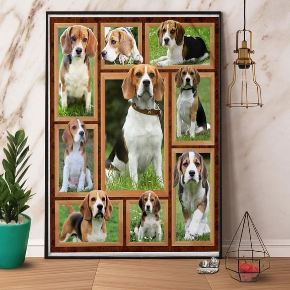 Beautiful Beagle Great 3D Print Best Gift For Dog Lover Paper Poster No Frame Wall Art 11 x 17 Inch Poster