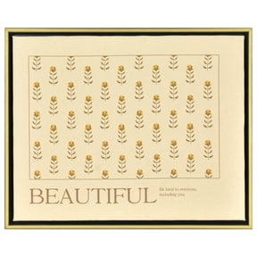 Beautiful Beautiful Yellow Flower Pattern Linen Print Size 16" x 20" by Drew Barrymore