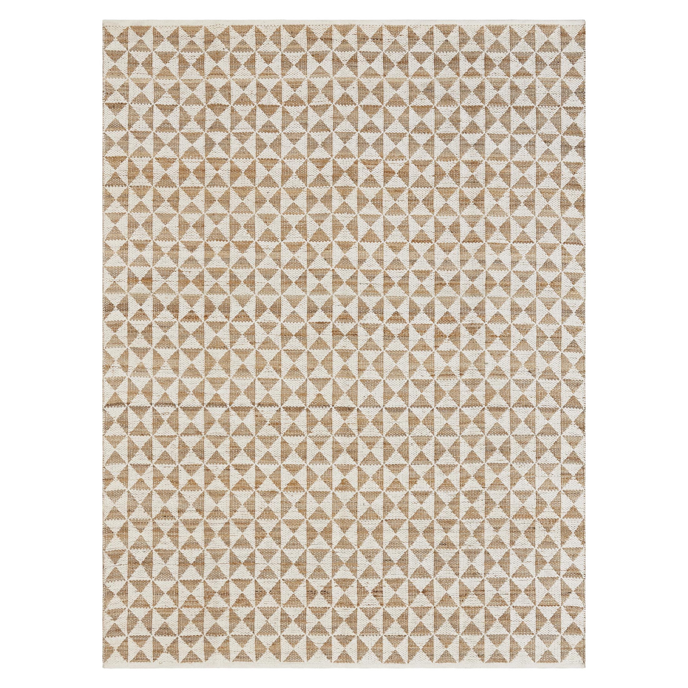 Beautiful Beige Jute Geometric Indoor Area Rug by Drew Barrymore, 8' x 10'