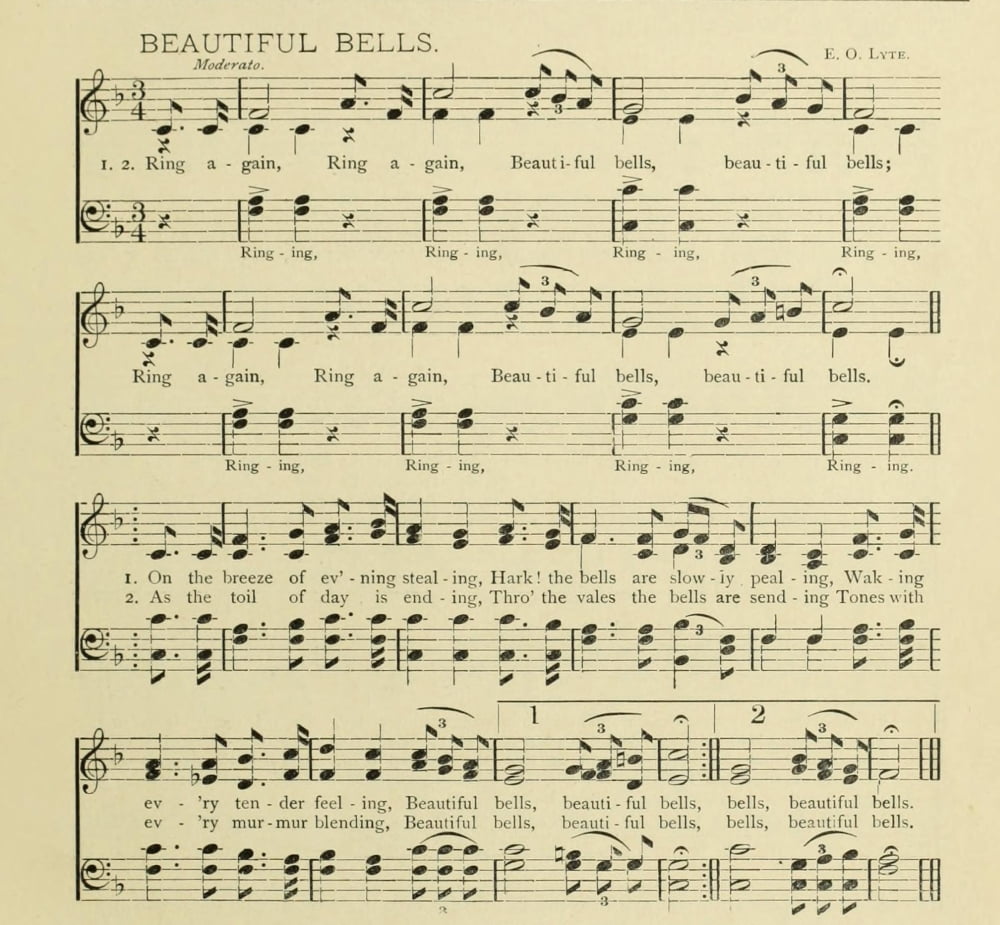 Beautiful Bells Christmas in Song & Story 1891 Canvas Art -  (24 x 36)