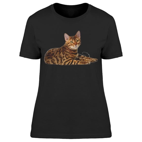 Beautiful Bengal Cat Side Laying Tee Women's -Image by Shutterstock