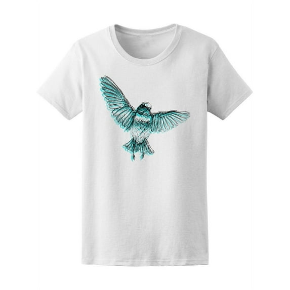 Beautiful Bird Glitch Sketch Tee Women's -Image by Shutterstock