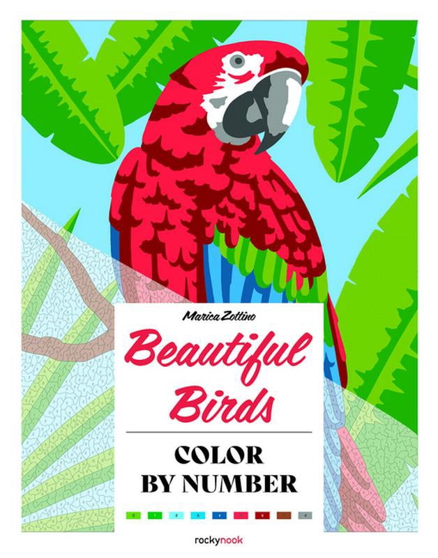 Beautiful Birds: Color by Number, (Paperback)