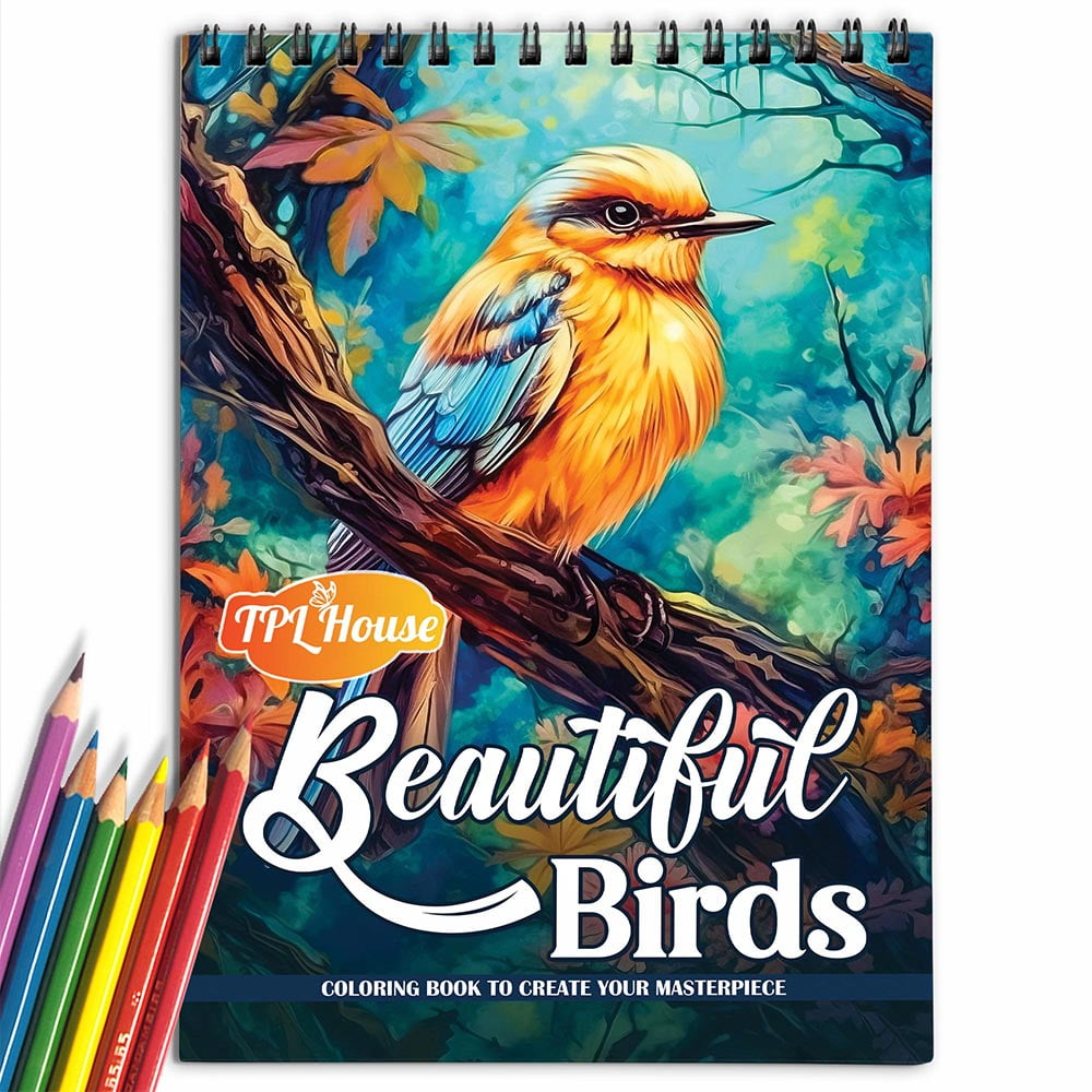 LBKHOUSE Winter Landscapes Coloring Book Spiral Bound for Adults, Premium Cover