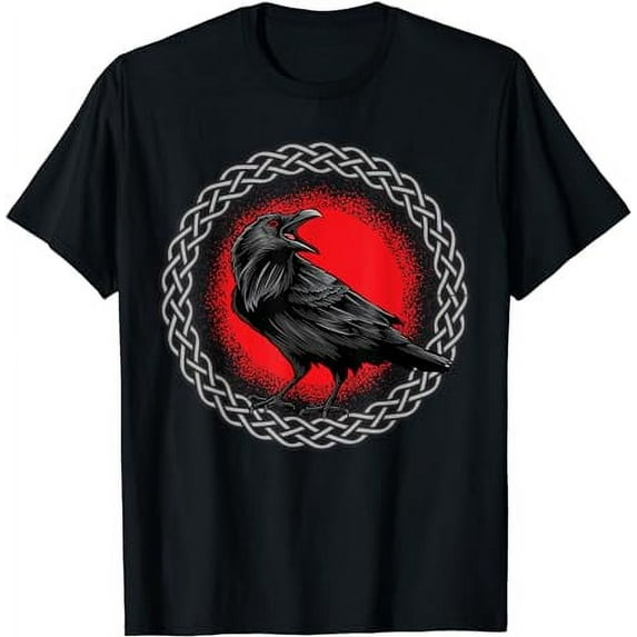 Beautiful Black Crow Raven Bird Watch. Birds Silhouette T-Shirt