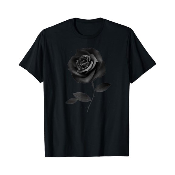 Beautiful Black Rose Flower T-Shirt