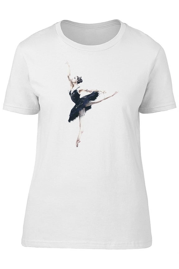 Beautiful Black Tutu Ballerina T-Shirt Women -Image by Shutterstock, Female Small