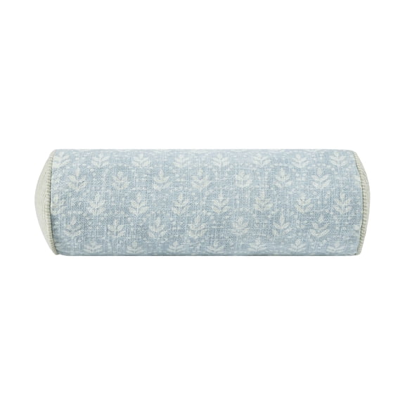 Beautiful 8" x 20" Hydrangea Block Print Bolster Decoration Pillow by Drew Barrymore