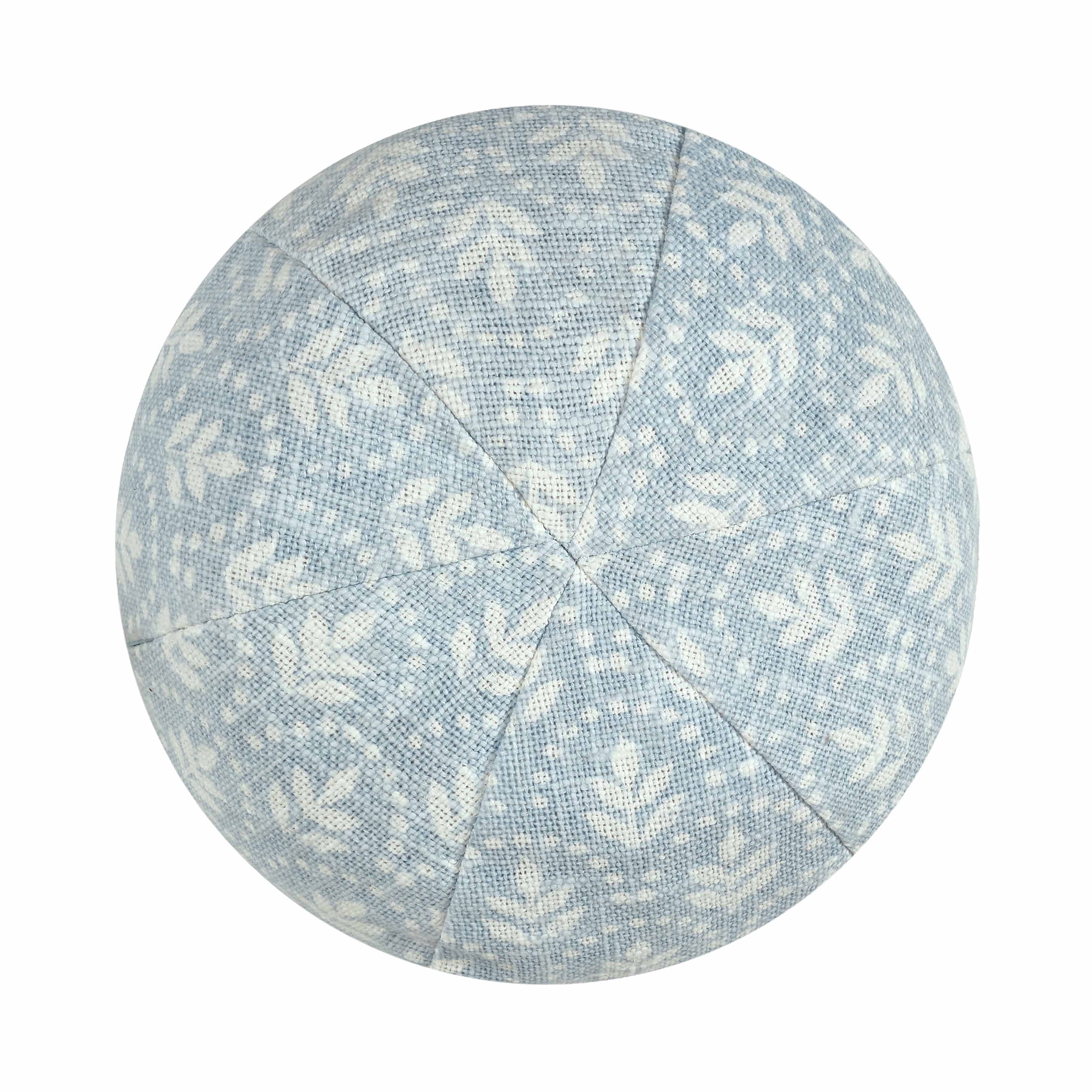 Beautiful 11" Hydrangea Block Print Round Decorative Pillow by Drew Barrymore