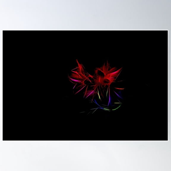 Beautiful Bloom Abstract With Black Background Poster Wall Art, Modern Wall Decor For Living Room Bedroom, 8x12 UNFRAMED