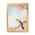thumbnail image 1 of Beautiful Blue Bird Sitting On Flowering Branch II 24 in x 32 in Framed Painting Canvas Art Print, by Designart, 1 of 4