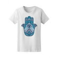 thumbnail image 1 of Beautiful Blue Boho Hamsa Hand T-Shirt Women -Image by Shutterstock, Female Small, 1 of 2