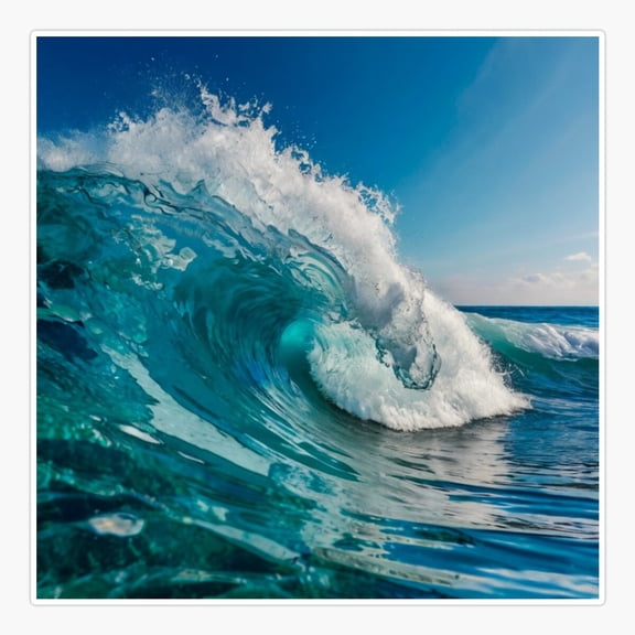 Beautiful Blue Ocean Waves Sticker