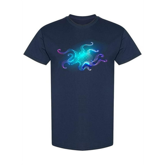 Beautiful Blue Octopus T-Shirt Women -Image by Shutterstock, Female 3X-Large