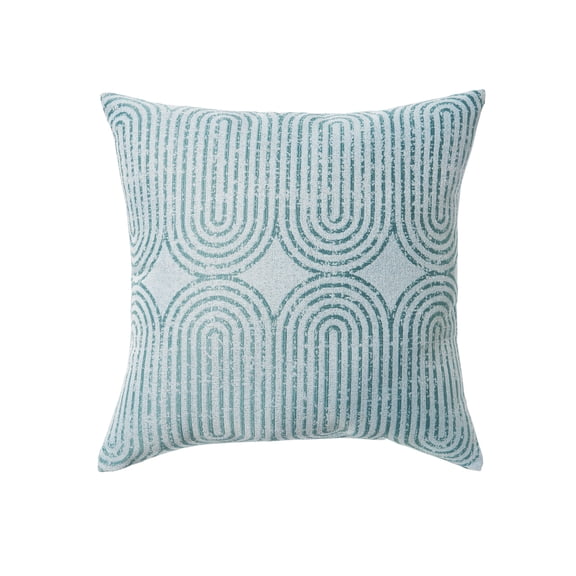 Beautiful 18" x 18" Decorative Outdoor Pillow by Drew Barrymore, Blue Pill