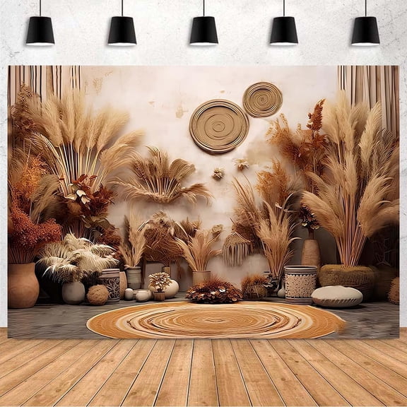 Beautiful Bohemia Dream Catcher Photography Backdrops for Newborn Kids 1st Birthday Portrait Flowers Tents Dream Catcher Pampas Cake Smash Backdrop Boho Baby Shower Backdrop