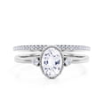 thumbnail image 1 of Beautiful Boho And hippie 1.85 Carat Oval Cut Diamond Moissanite Engagement Ring, Wedding Ring, One Matching Band in 10k Solid White Gold, Romanic Gift For Her, Promise Ring, Anniversary Ring, 1 of 3